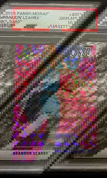 2019 mosaic brandon clarke 207 pink camo psa 10