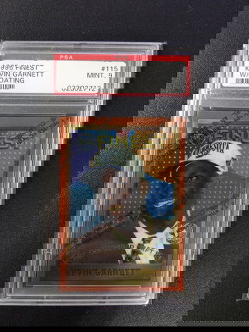 1995 Topps Finest  #115 Kevin Garnett  PSA 9