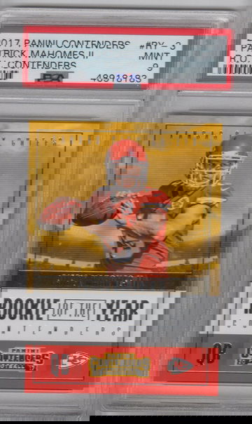 2017 Contenders Patrick Mahomes ROY Contenders PSA 9