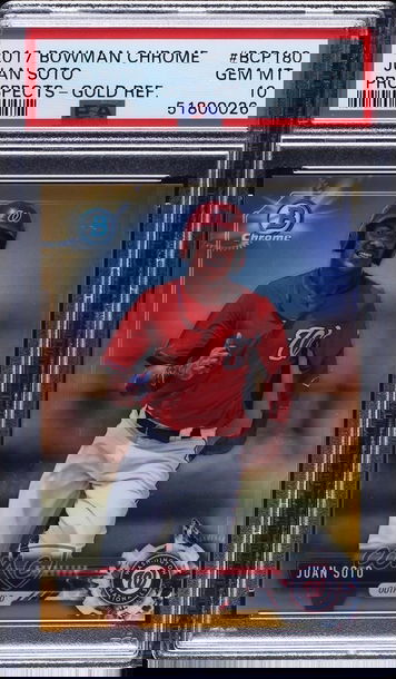 2017 Bowman Chrome Prospects Juan Soto Gold