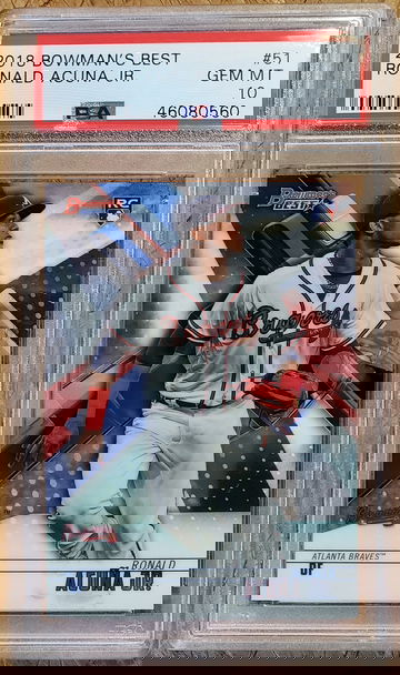Ronald Acuna Jr 2018 Bowman's Best PSA 10 Rookie RC 51
