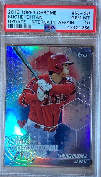 2018 Topps Chrome Shohei Ohtani Intn Affair PSA 10