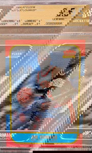 1986 Fleer Joe Dumars HoF RC BGS 9.5 Gem Mint