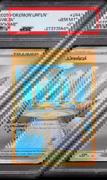 2025 Pokemon Destined Rivals Hyper Rare Levincia #244 PSA 10