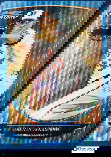 KEVIN GAUSMAN 2013 Bowman Chrome Prospect #TP-8 BLUE Refractor Parallel SP