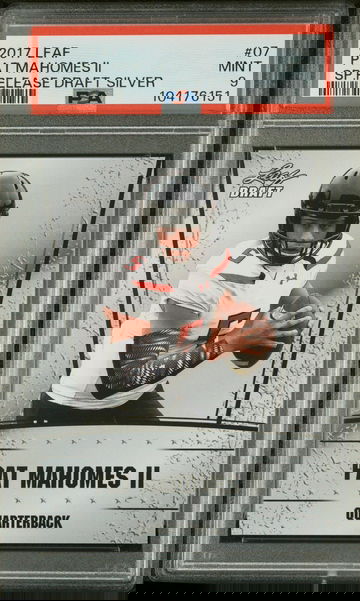 2017 Leaf Special Release Draft Silver Pat Mahomes II #07 PSA 9