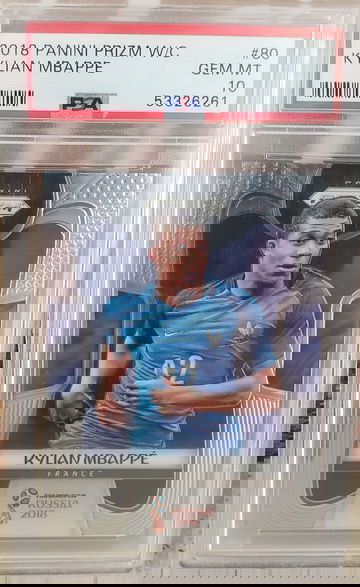 2018 Prizm World Cup Kylian Mbappe 80 PSA 10 Gem-Mint
