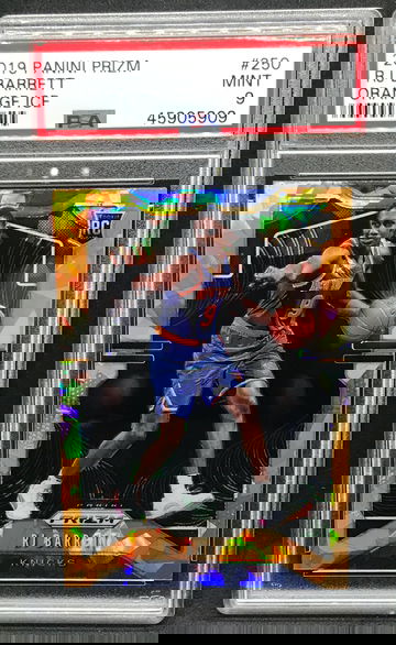 RJ Barrett 2019 Prizm Orange Ice PSA 9 Rookie