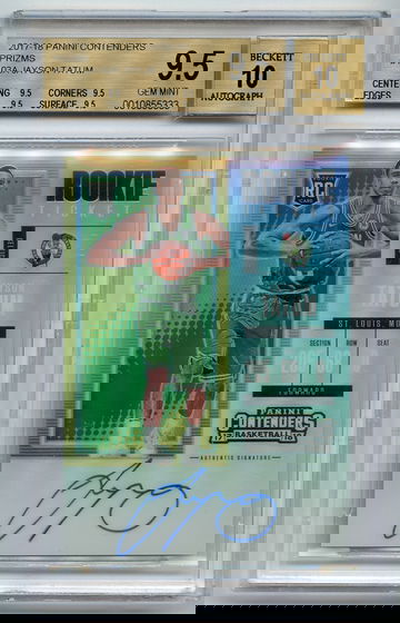 JAYSON TATUM 2017-18 Contenders Prizm Rookie Autograph #103A BGS 9.5 / 10 Auto
