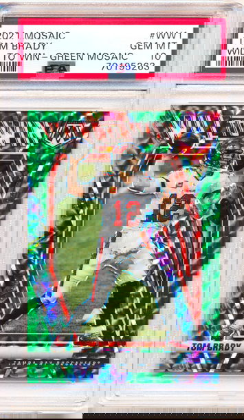 2021 Panini #WW1 Tom Brady Will to Win Green Mosaic PSA 10