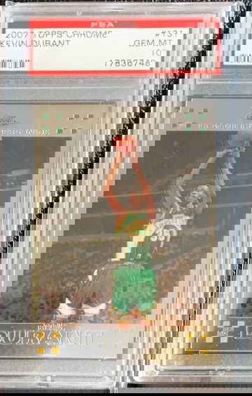 2007 Topps Chrome Kevin Durant RC PSA 10 Gem Mint