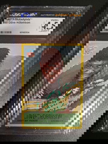 1967 Philadelphia #80 Dave Robinson RC CGC JSA 