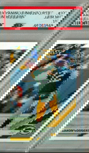 2019 Donruss Optic Aaron Rodgers Holo #37 PSA 10