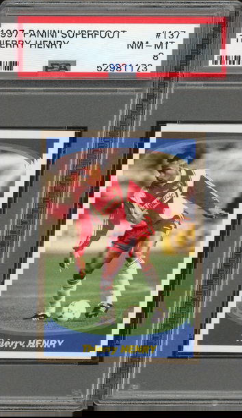 1997 Panini Superfoot Thierry Henry PSA 8 #137