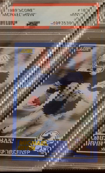 1989 Score Michael Irvin rc PSA 9