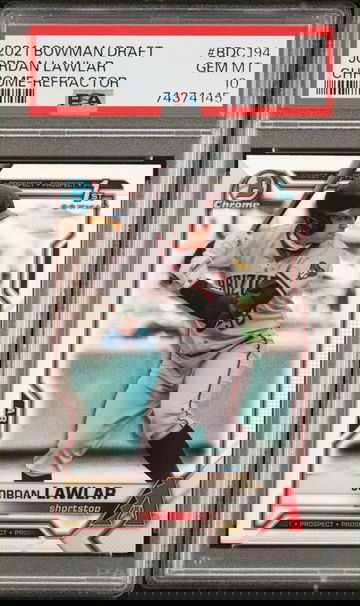 2021 Bowman Draft Jordan Lawlar #BDC194 CHROME-REFRACTOR PSA 10