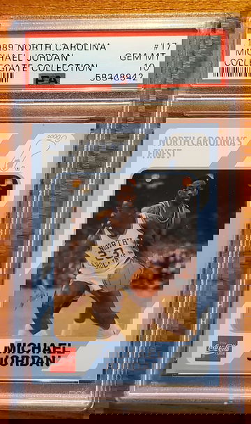 1989 north carolina Michael Jordan #17  psa 10 collegiate collection coca cola bulls 