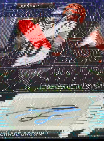 Chase Brown 2024 Panini Obsidian Matrix Material Autograph Wave /49 #MMA-CBN