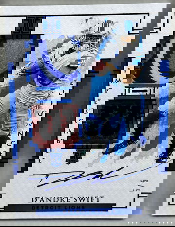 2020 Impeccable D'Andre Swift /5  Elegance Rookie Patch Auto Helmet Ball Rookie