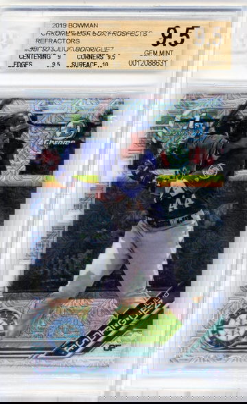 2019 Bowman Chrome Mega Box Prospects Refractor Julio Rodriguez #BCP33 BGS 9.5