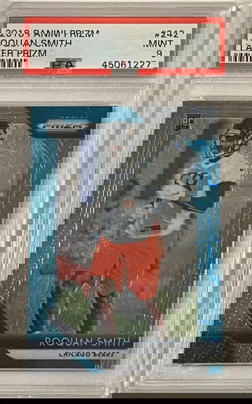 2018 Panini Prizm Lazer Prizm Roquan Smith RC PSA 9