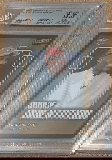 2003-04 Upper Deck Victory LeBron James Rookie Orientation BGS 8.5 Cavaliers RC 