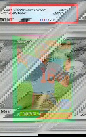 2001 TOPPS ARCHIVES RESERVE REFRACTOR #40 JOE MONTANA CARD 49ERS PSA 9 RARE