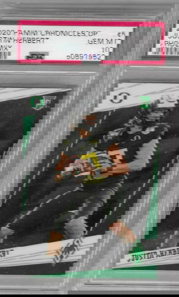 2020 chronicles draft picks phoenix 5 justin herbert psa 10