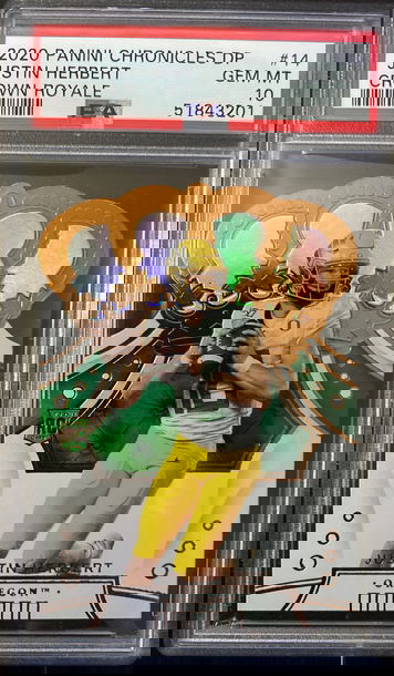 2020 chronicles draft picks crown royale justin herbert psa 10