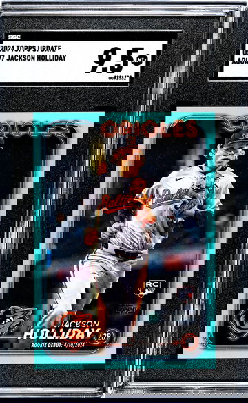 2024 Topps Update #US97 Jackson Holliday Aqua SGC 9.5