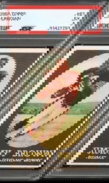 1958 Topps #62 Jim Brown Rookie BGS 5 Browns Crossover Candidate