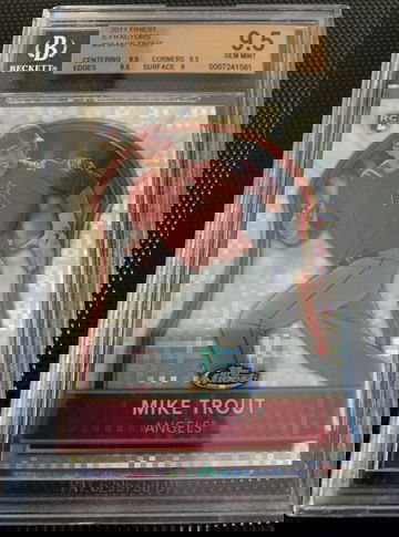 Mike Trout 2011 Topps Finest X-Fractor Rookie Card