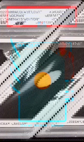 2022 Panini Immaculate Collegiate Jeremy Sochan Jumbo Hats 2/2 Baylor PSA 10 Gem Mint