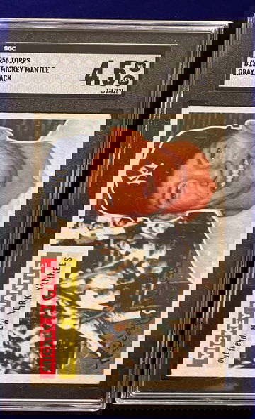 1956 Topps #135 Mickey Mantle Gray Back SGC 4.5