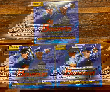 2021 Topps Bowman Sapphire Edition Baseball - 3 Sealed Hobby Boxes