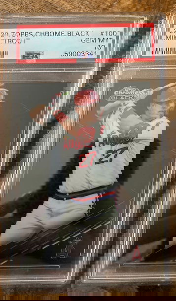 2020 Topps Chrome Black Mike Trout #100 PSA 10