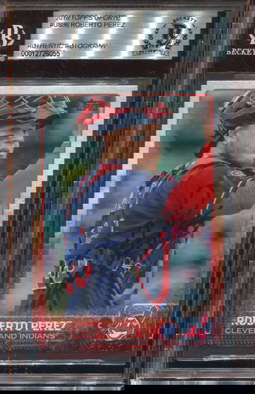 2015 Topps Update #US36 Roberto Perez Cleveland Indians BAS BGS AUTO rookie card BIGGER AUTO