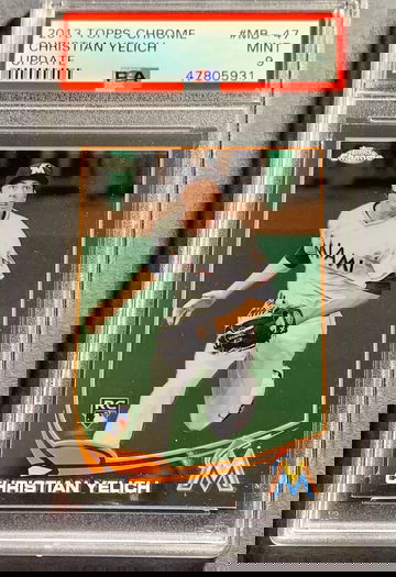 Christian Yelich 2013 Topps Chrome Update RC PSA 9