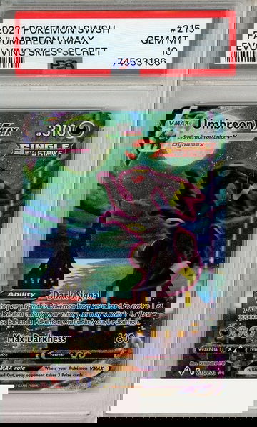 2021 POKEMON SWSH EVOLVING SKIES FA UMBREON VMAX #215 SECRET PSA 10