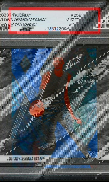 2023 Panini Phoenix Blue International Victor Wembanyama #256 /35 PSA 9