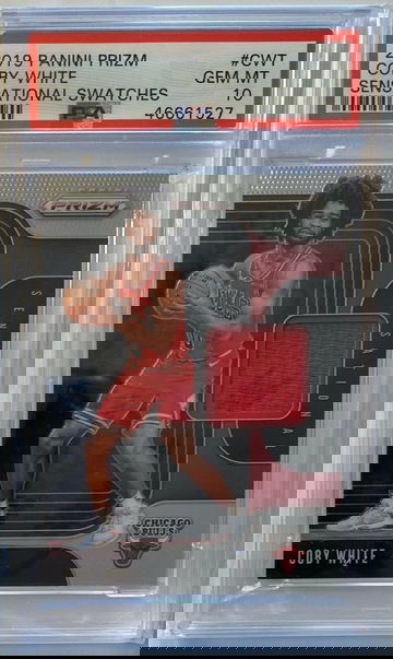 COBY WHITE 2019 PRIZM SENSATIONAL SWATCHES RC PSA 10 GEM MINT ROOKIE POP 2