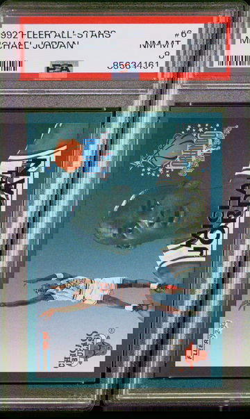 1992 FLEER MICHAEL JORDAN ALL-STARS #6 PSA 8 BK.A1.02