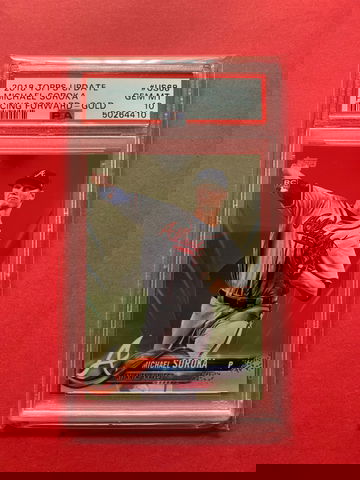 2018 Topps update #US68 Mike Soroka facing forward gold PSA 10