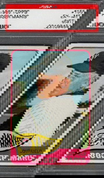 1965 Topps #156 Roger Maris PSA EX-MT 6(ST)