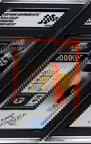 2020 Panini Contenders Optic AJ Dillon Autographed Red Prizm 102/199, SGC 10!