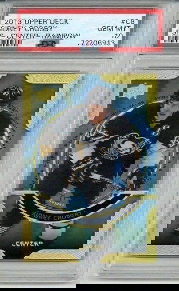 2013 UPPER DECK SHINING STARS CENTER RAINBOW #C8 SIDNEY CROSBY PSA 10 LOW POP