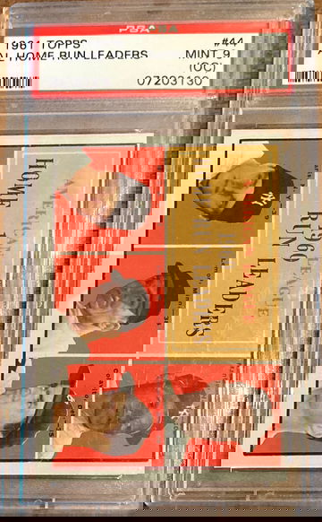 1961 Topps Al Home Run Leaders #44 PSA 9 (OC)