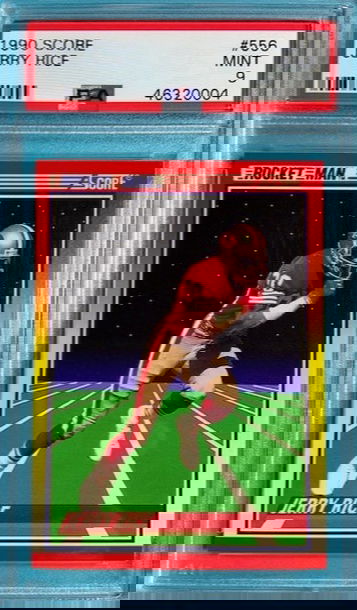 1990 Score #556 Rocket Man Jerry Rice PSA 9 MINT HOF San Francsico 49ERS 