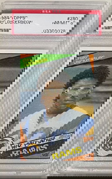 Eric Dickerson 1984 topps rc rookie psa 8