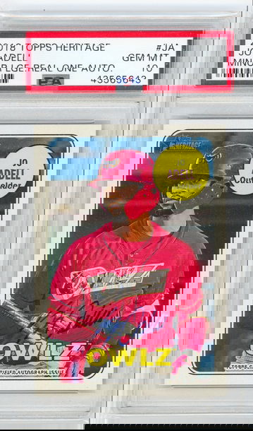 Jo Adell 2018 Topps Heritage Real One Auto